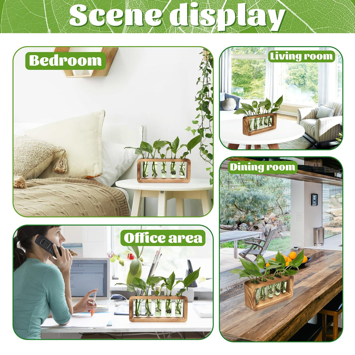 YYHglass desk garden display, stylish and practical for plant lovers