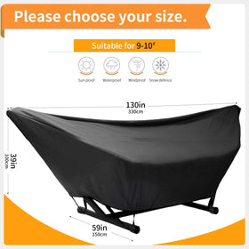 Center elastic cord design keeps hammock dry and ready for use