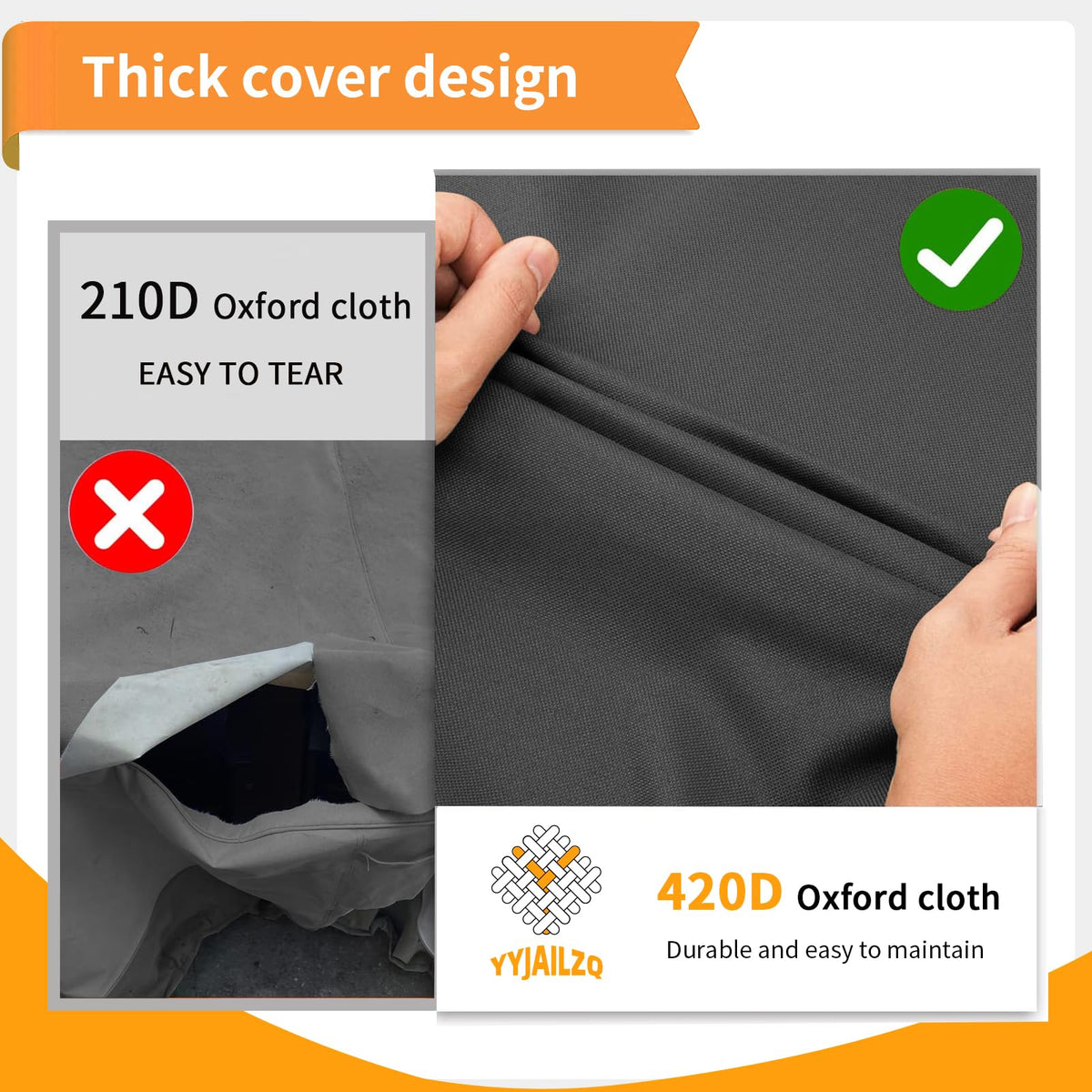 Windproof corner buckles secure the cover during strong winds