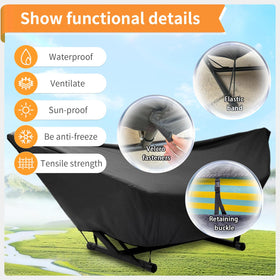 Zipper and Velcro enable easy on off for daily hammock setup
