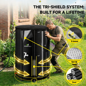 YYLXTEX quick-connect tap and sprinkler for effortless irrigation.