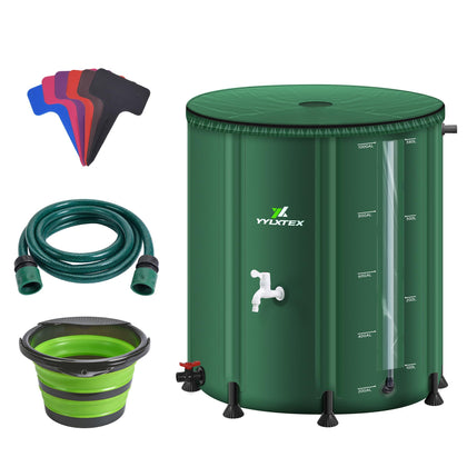 YYLXTEX rain barrel 100-gallon collapsible full view for efficient garden irrigation