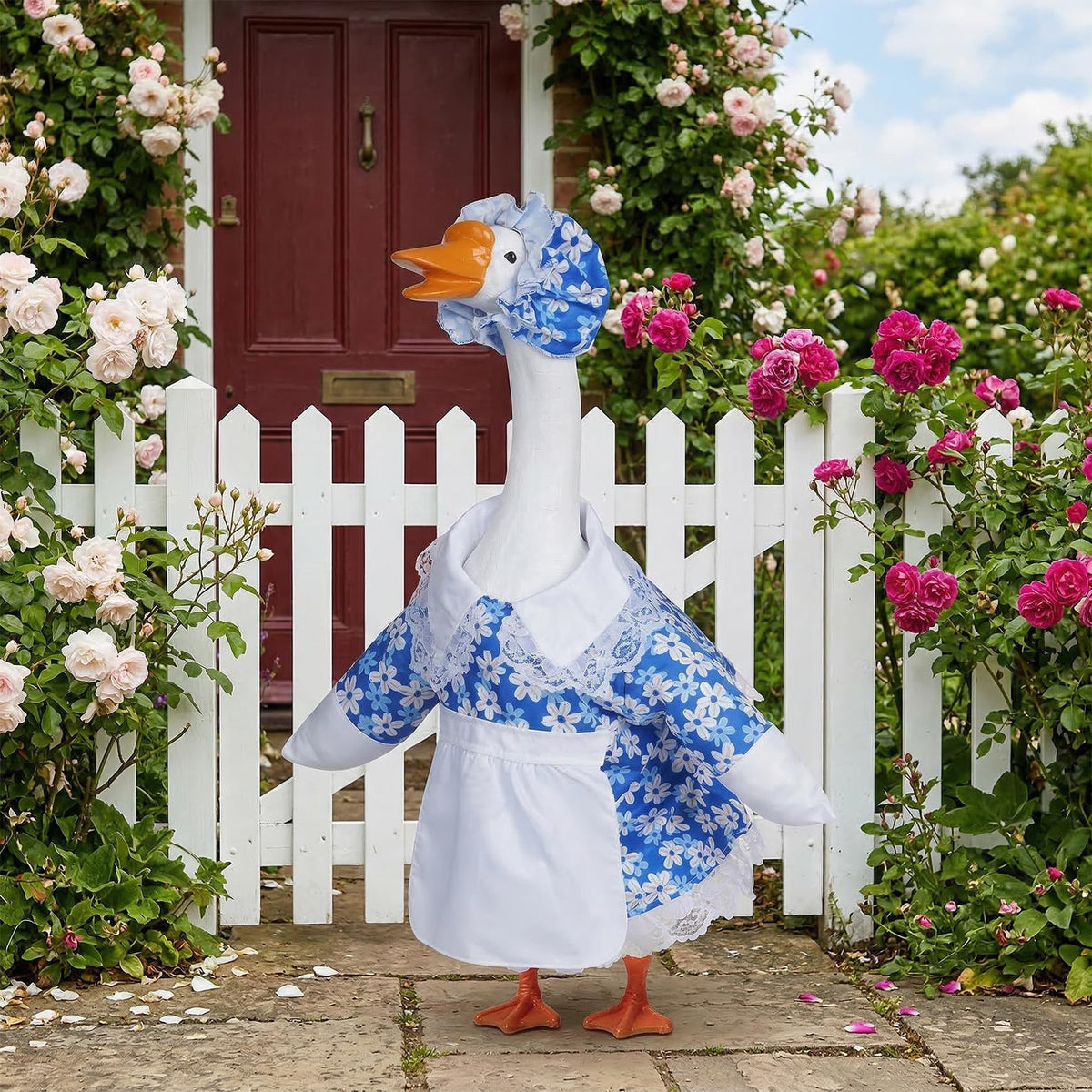 Yymobt 23-inch goose statue ready-to-dress outfit for easy seasonal update.