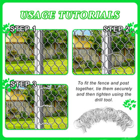 Yyndelicate EZ Twist Ties fix a chain fence for better stability.