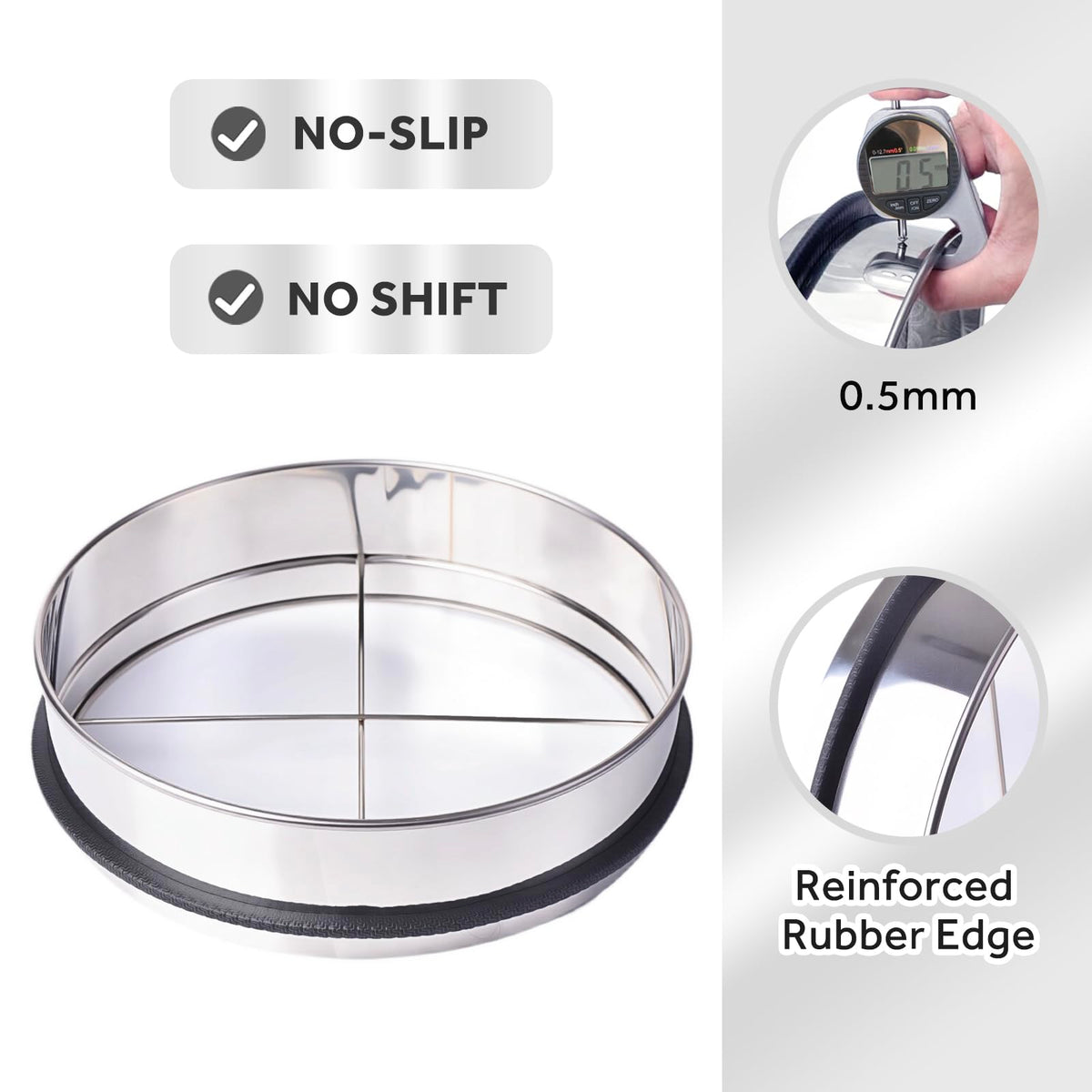 YYPTIEN safety-rolled edges reduce hand injuries during use.