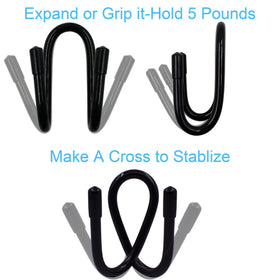 Expanded hangers demonstrate adjustable grip along a durable chain-link fence.