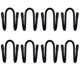 YYST chain-link fence hangers mounted on a fence for easy tool storage.