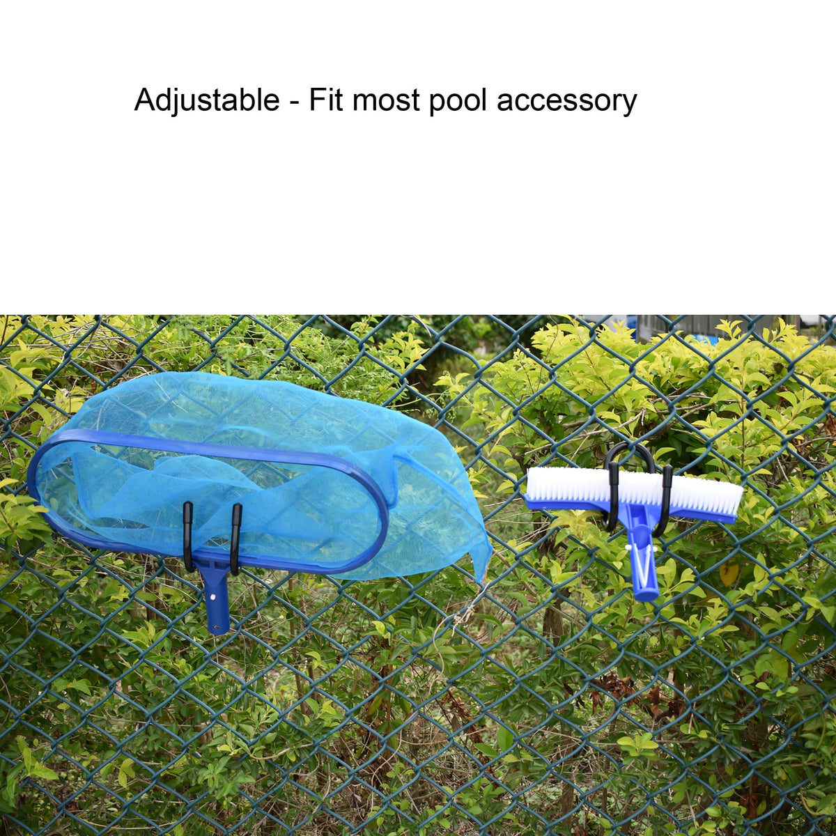 Easy installation by pressing into fence holes for secure grip.