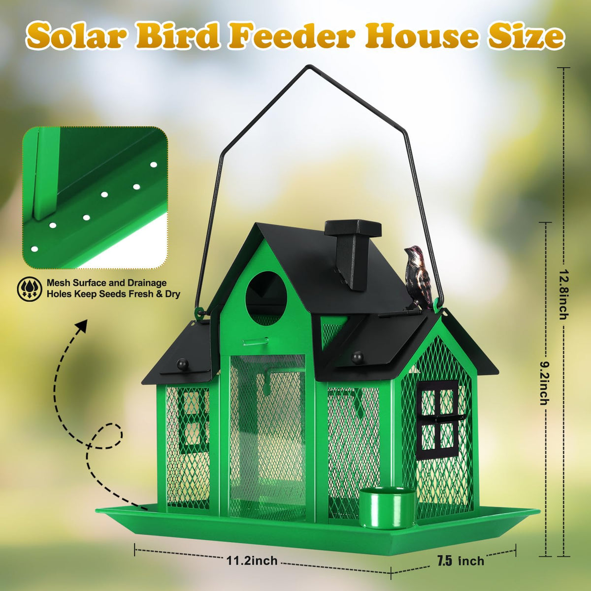 YYWMWM Cardinal bird feeder in metal that withstands weather