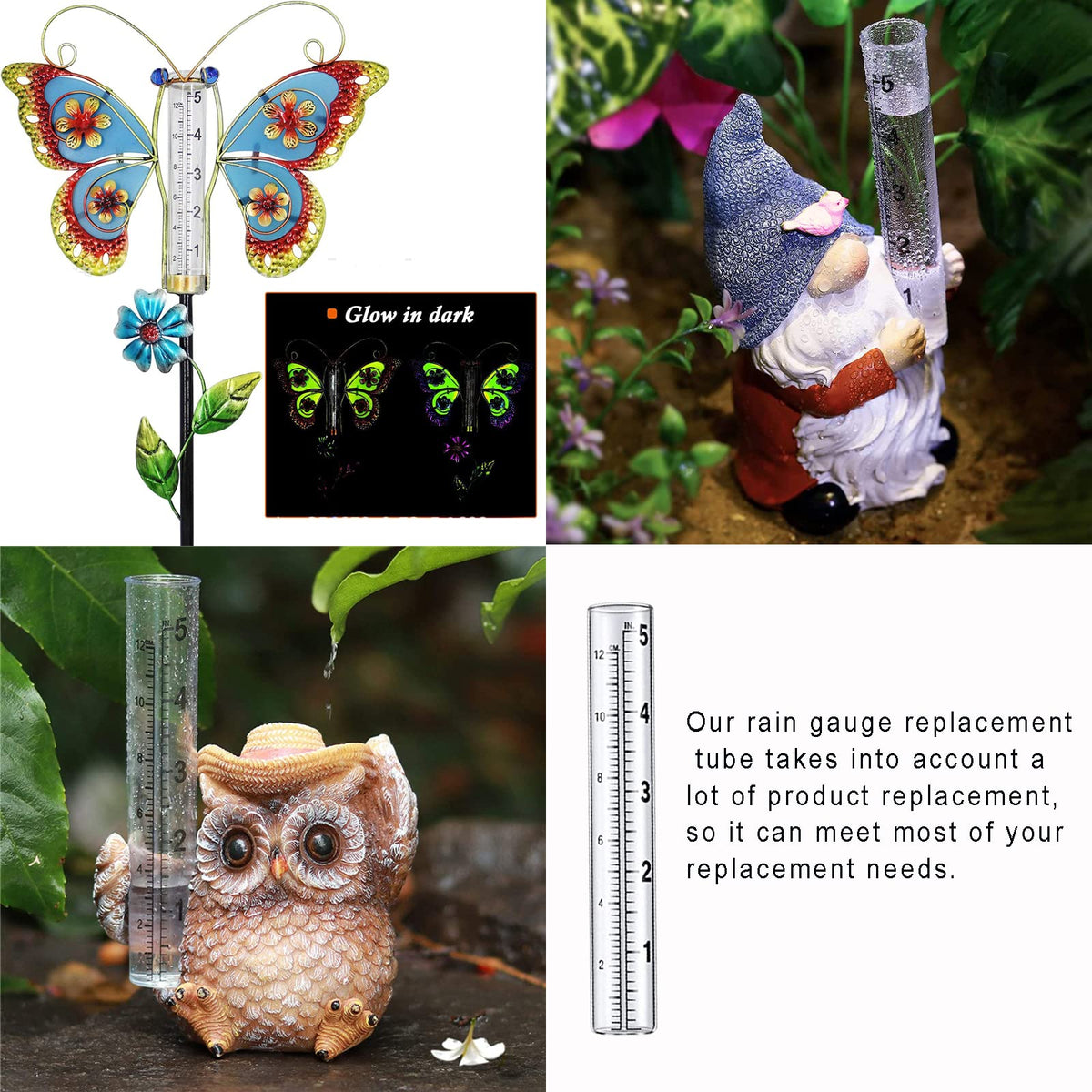 YZDTECH outdoor garden rain gauge replacement parts for reliable measurements.