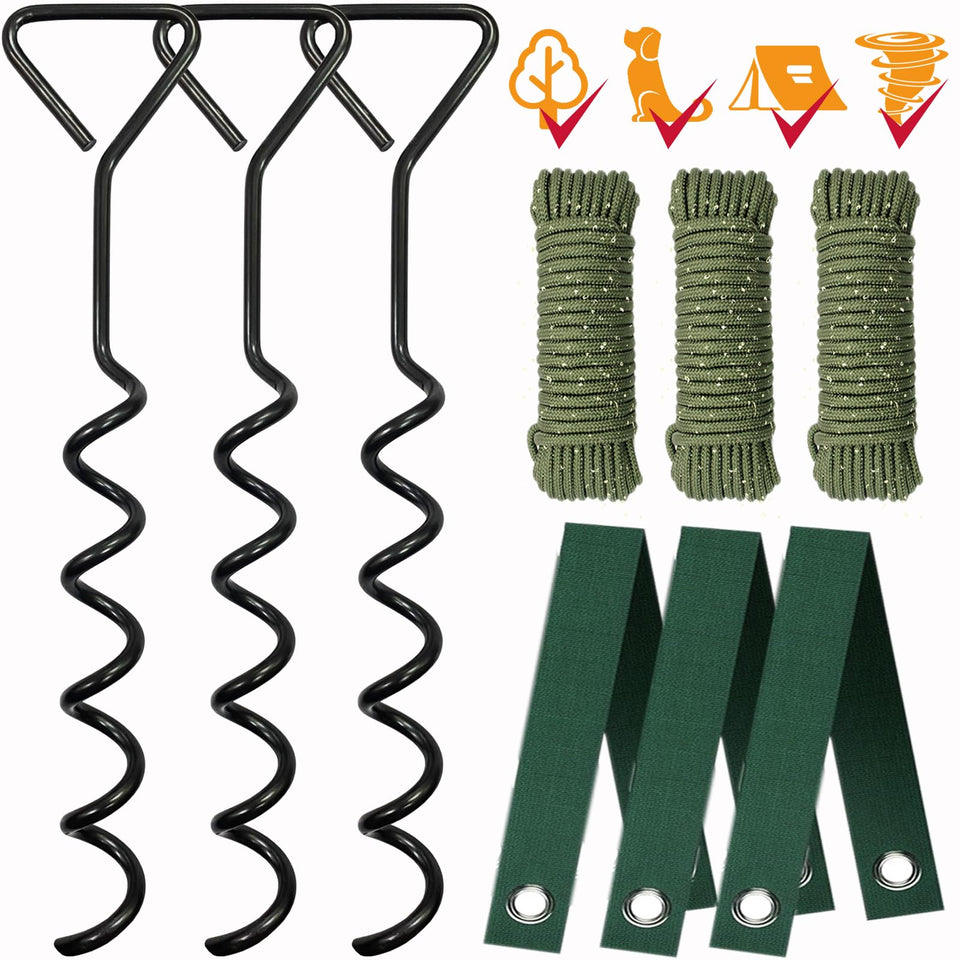 YZDTECH tree stake kit heavy duty steel stakes for strong support