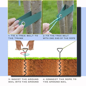 YZDTECH tree stake kit durable outdoor-use materials resist weather