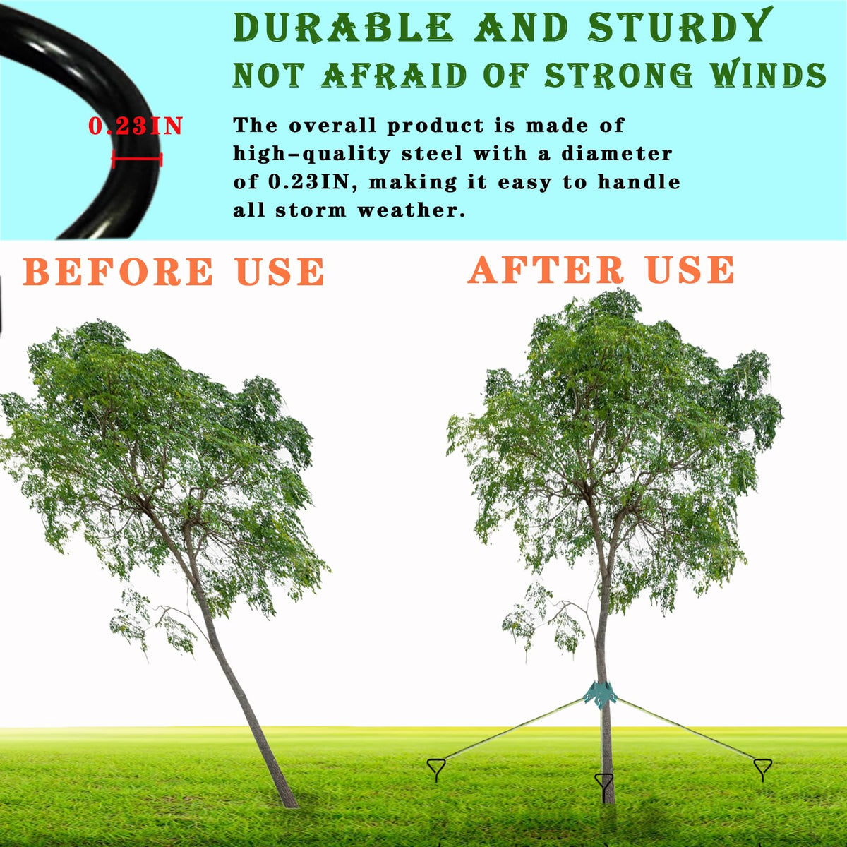 YZDTECH tree stake kit tree straps 15-8 inch secure young trees
