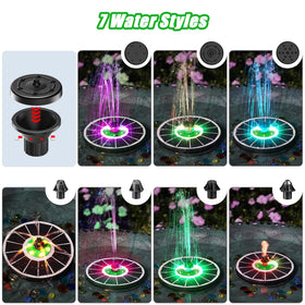 Yzert 2200mAh battery enables extended night operation of the solar fountain.