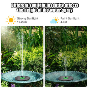 Yzert fountain shows six LED lights for nighttime illumination