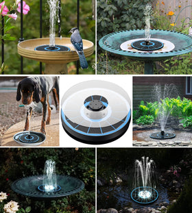 Yzert solar fountain anti drift design keeps spray centered