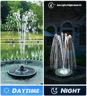 Yzert solar fountain eight nozzles offer varied spray styles