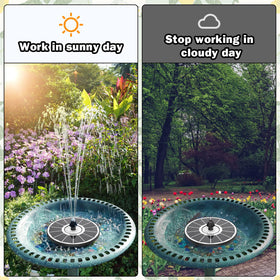 Yzert Solar Fountain fixed rods prevent drift for stable splashes