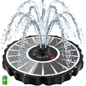 Yzert solar fountain indicator light shows battery status for easy monitoring.