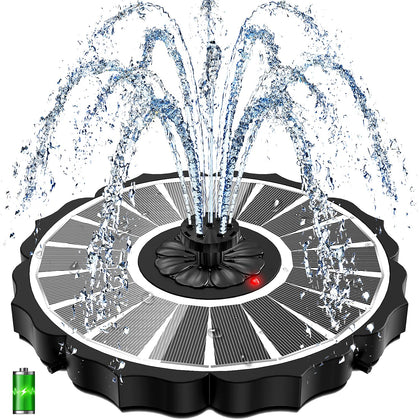 Yzert solar fountain indicator light shows battery status for easy monitoring.