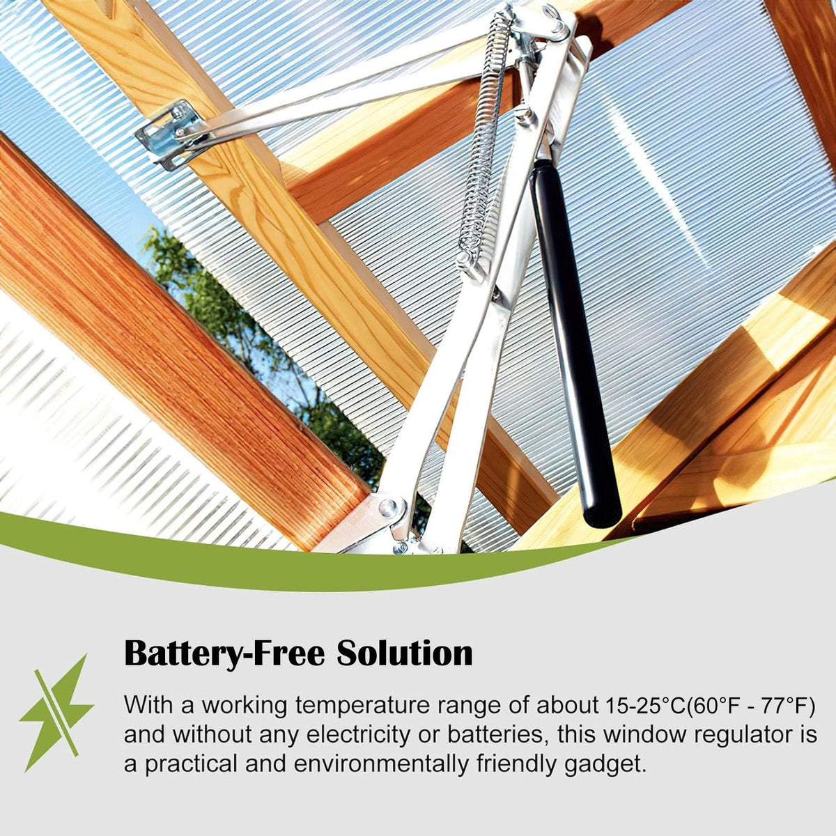 Yziixi greenhouse window install kit enables quick, easy setup.
