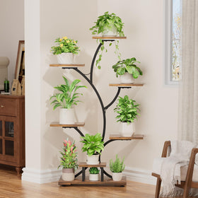 Yzosvki multipurpose display rack ideal for photos, decor, and greenery.