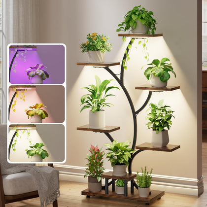 Yzosvki plant stand with tree design adds natural elegance to your living space.
