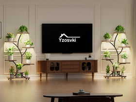 Yzosvki wide base enhances stability for heavy pots and tall plants.