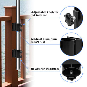 YZZHAJ adjustable metal umbrella clamp offering secure pole grip
