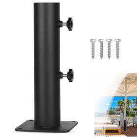 YZZHAJ umbrella base heavy duty steel for deck installation.