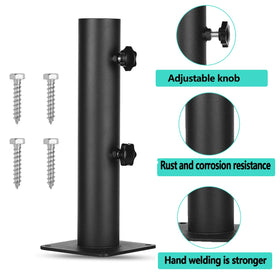 YZZHAJ universal pole fit base works with 1.1–1.9 inch poles.