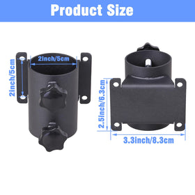 YZZHAJ heavy-duty clamp for deck rail installation with durable black coating.