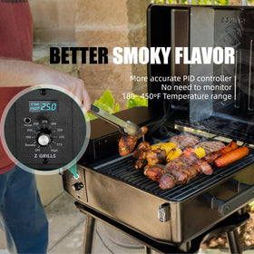 Z GRILLS 200A offers 8-in-1 functions for versatile cooking styles.