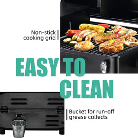 Z GRILLS 200A LCD with meat probes helps monitor cooking.