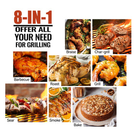 Z GRILLS 2026 upgrade pellet grill in use with burgers and ribs for smoky flavor.