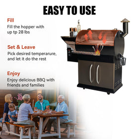 Z GRILLS 2026 upgrade pellet grill rain cover installed for weather-ready grilling.