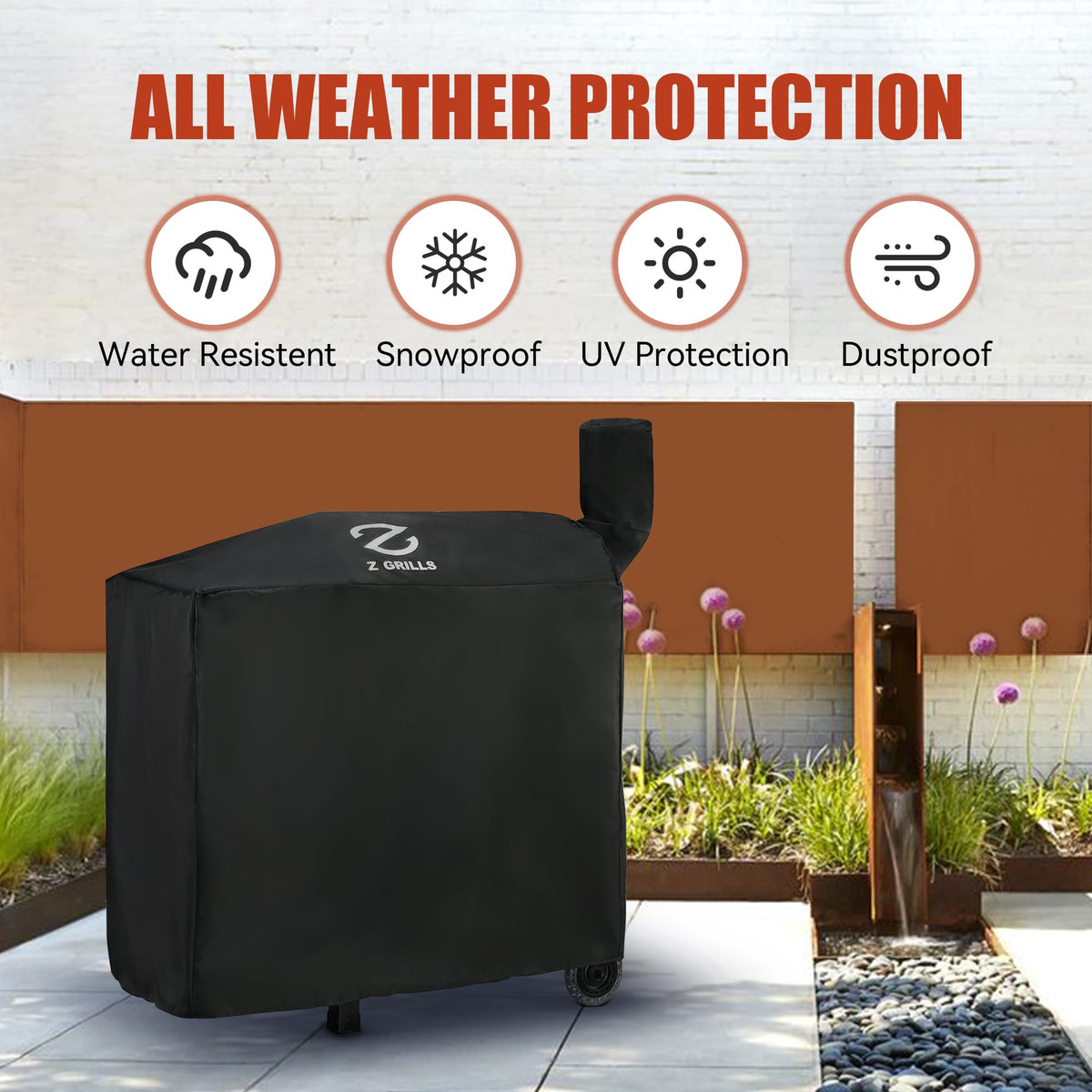 Z GRILLS anti-UV fade-resistant fabric keeps color vibrant in sunlight