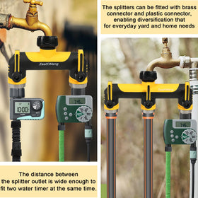ZaakWang 3-way diverter setup shows versatile irrigation or car-wash uses.