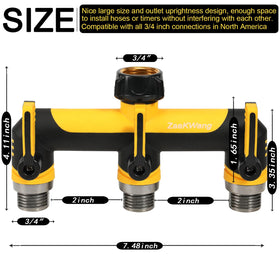 ZaakWang extended-handle front view demonstrates easy on/off control for convenient operation.