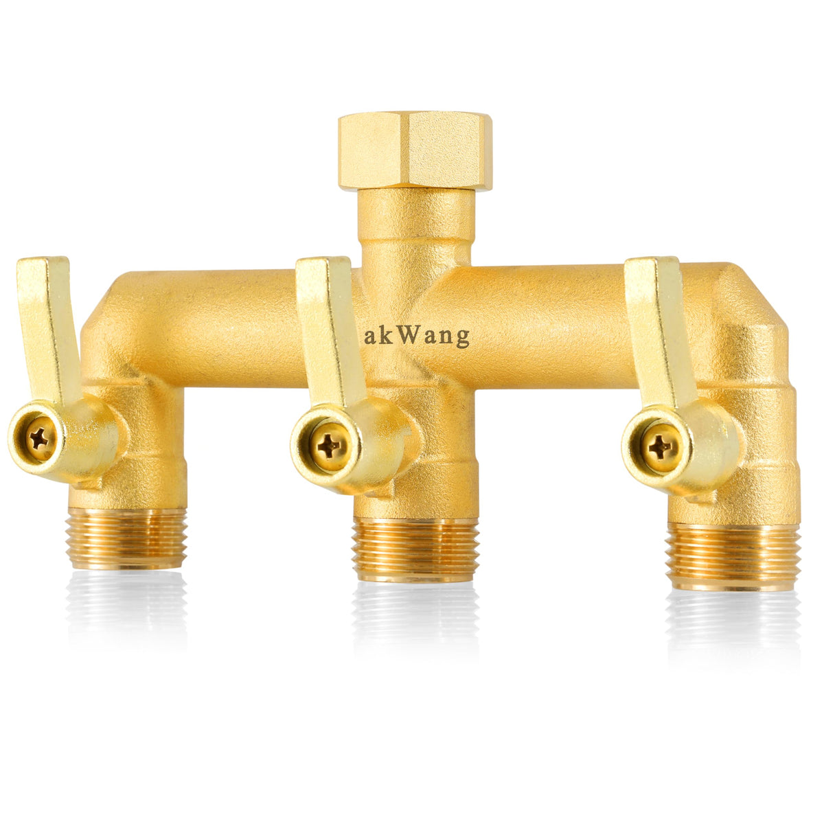 ZaakWang full-flow brass hose faucet adapter, durable for leak-free watering