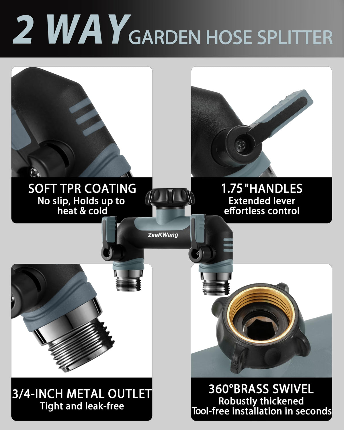 ZaakWang leakproof outlets ensure steady water flow.
