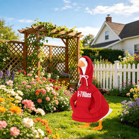 Zadoreck 23-inch porch goose outfit drapes neatly on display.