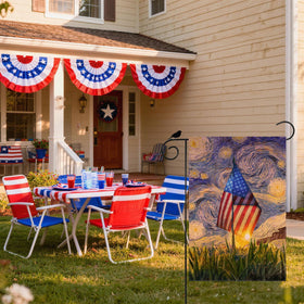 ZAEW America flag oil painting patriotic patterns brighten patios with vivid outdoor color