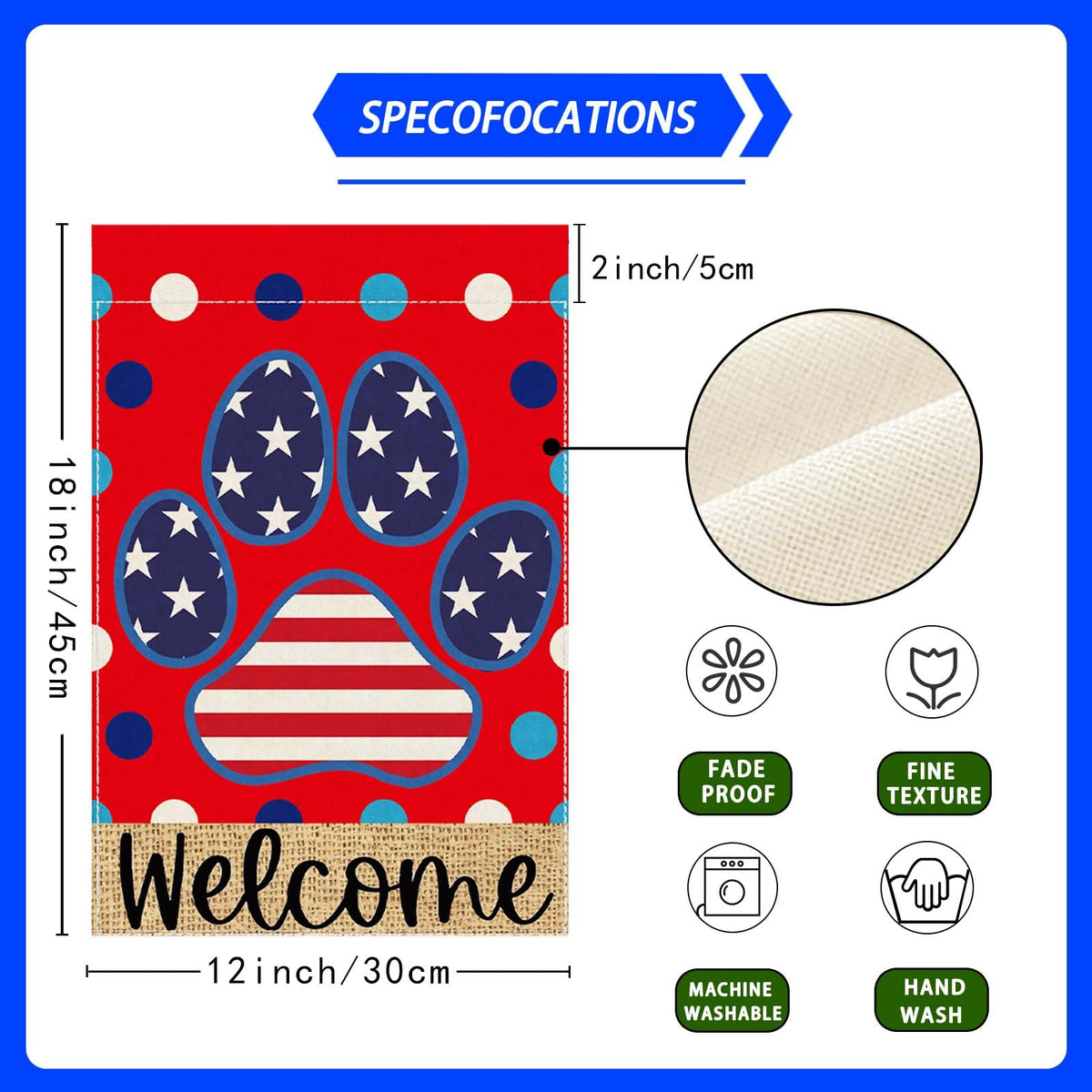 ZAEW double-sided flag ensures visibility from both directions.
