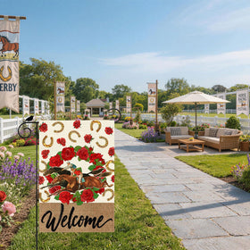 ZAEW double-sided yard flag 12x18 inches for versatile outdoor use.