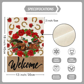 ZAEW garden flag with a 5 cm sleeve for quick mounting.