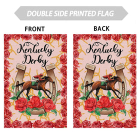 ZAEW Kentucky Horseshoe Roses flag garden scene adds color to patios.