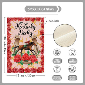 ZAEW Kentucky Horseshoe Roses flag party decoration for holidays and gatherings.
