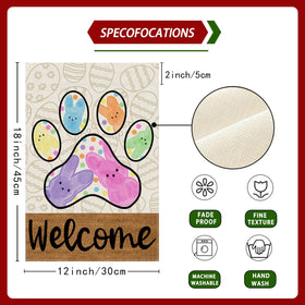 ZAEW outdoor yard flag eases seasonal decorating with weather-ready jute material.