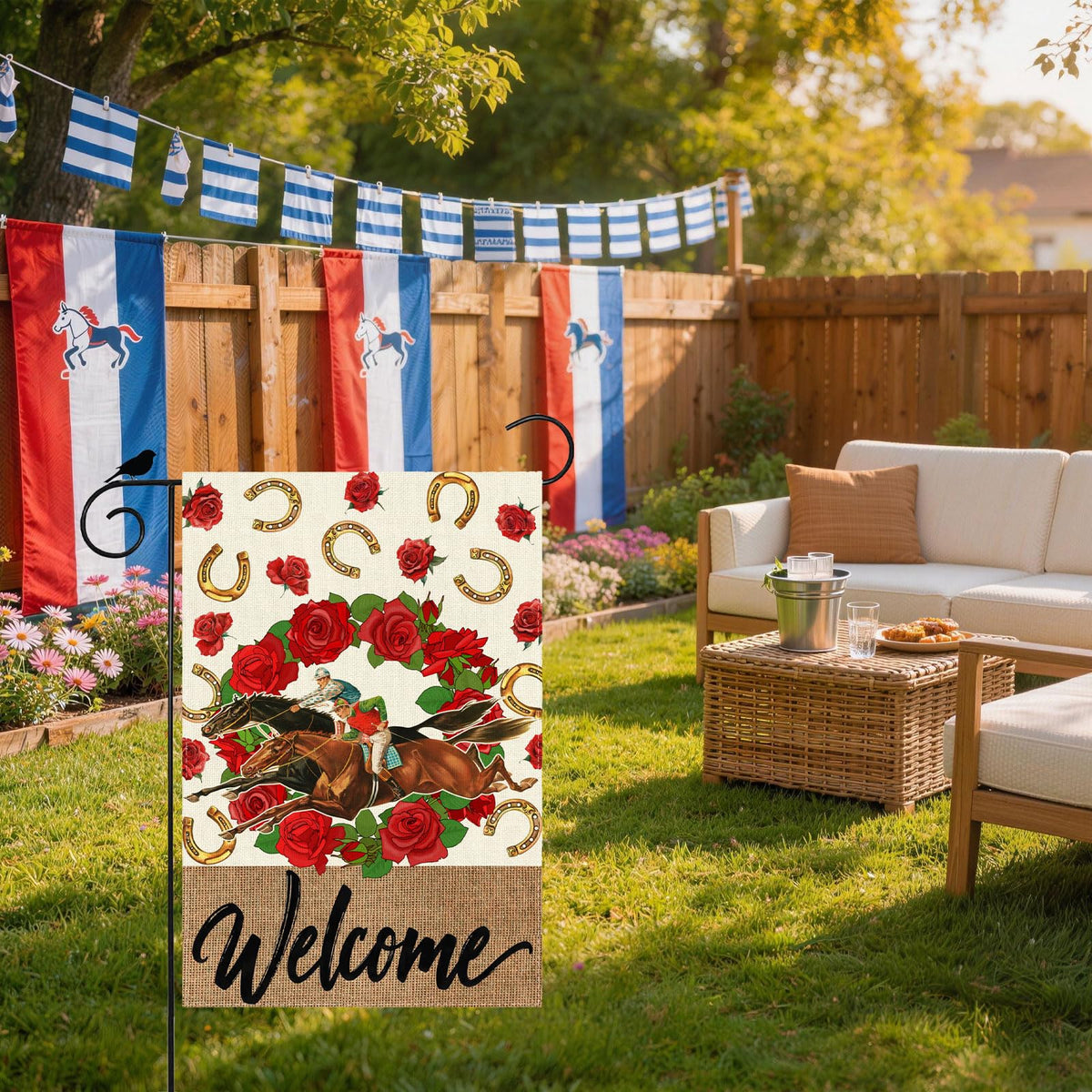 ZAEW garden flag with vibrant colors to boost curb appeal.